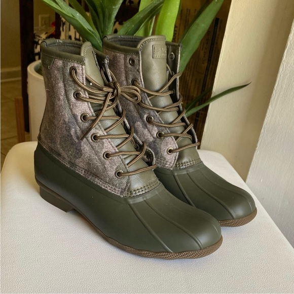 SPERRY TOP-SIDER Men’s Salwater Rain Boot Size 10 - Picture 1 of 10